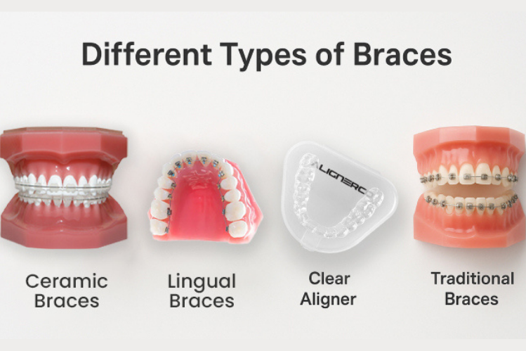 Types of clear braces