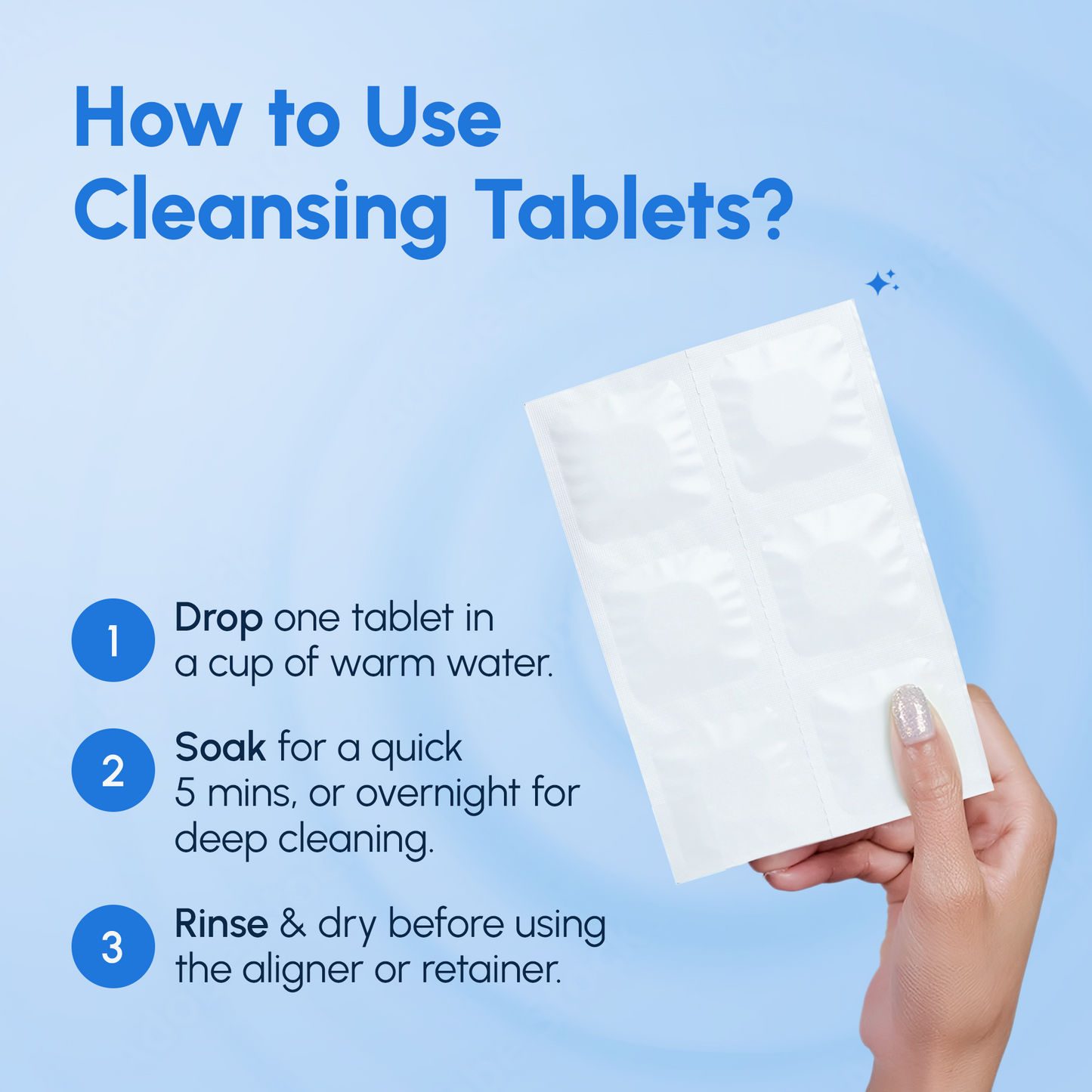 Cleansing Tablets For Aligners, Retainers & Dentures
