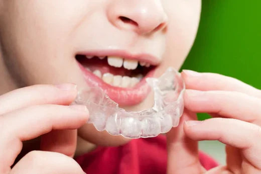 Children wearing mouth guard