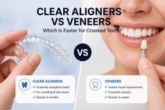 Clear Aligners vs Veneers for Fixing Crooked Teeth Fast