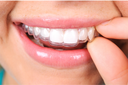 a set of invisible dental retainers
