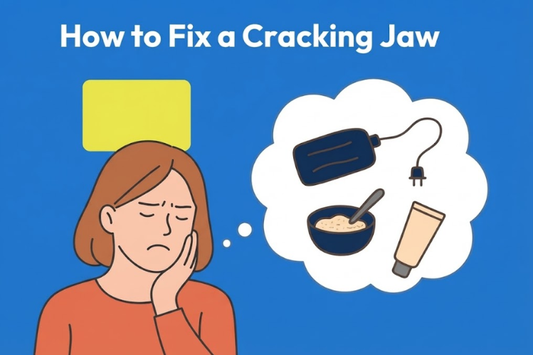 Illustrated woman holding her jaw while thinking of remedies