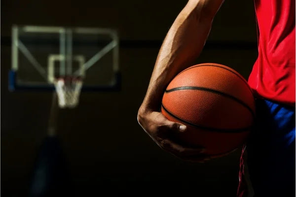 Man holding a basketball