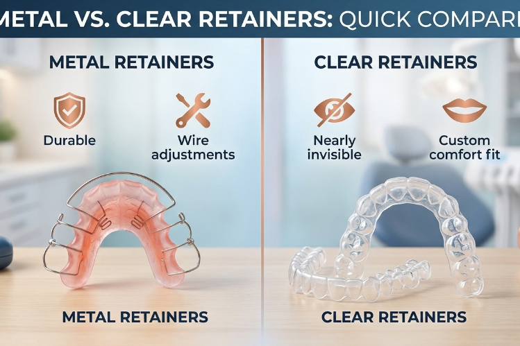 A woman thinking which retainer is better