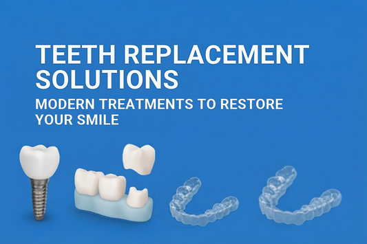 Dental implant, bridge and clear aligners for teeth replacement