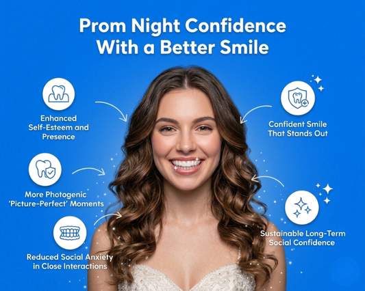 A woman smiling with confidence, showing her perfect smile 