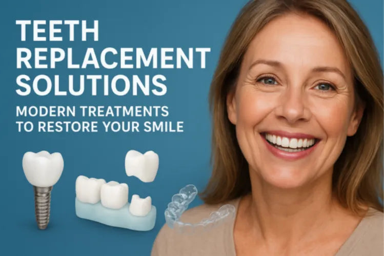 An image shows missing tooth replacement options