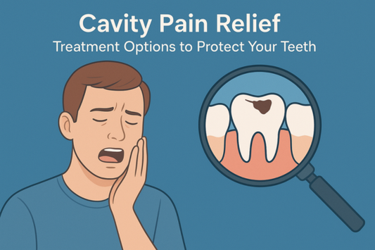 An illustration of a guy with a toothache due to a cavity