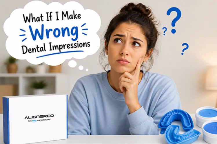  A girl wondering what happens if she makes teeth impression mistakes.