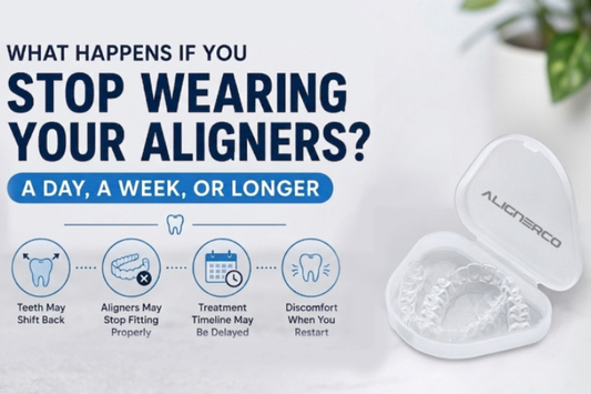 An image describes what happens when you stop wearing your aligners