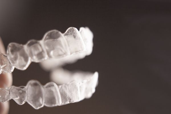 a set of invisible dental retainers