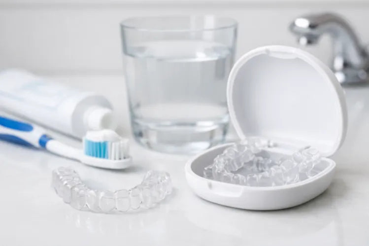 Orthodontic products placed on the sink