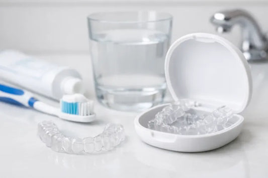 Orthodontic products placed on the sink
