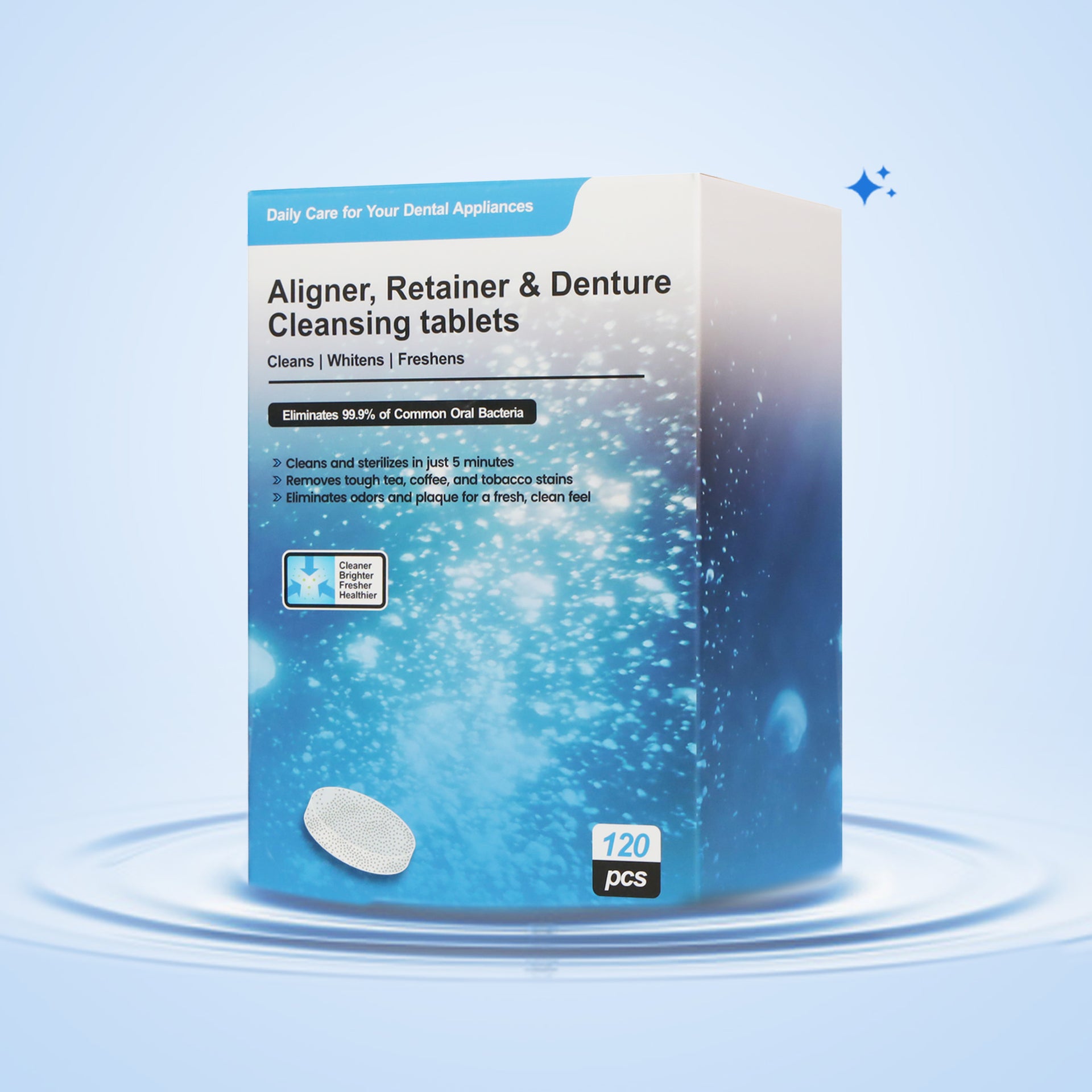Cleansing Tablets Aligners Retainers & Dentures 120 pcs.