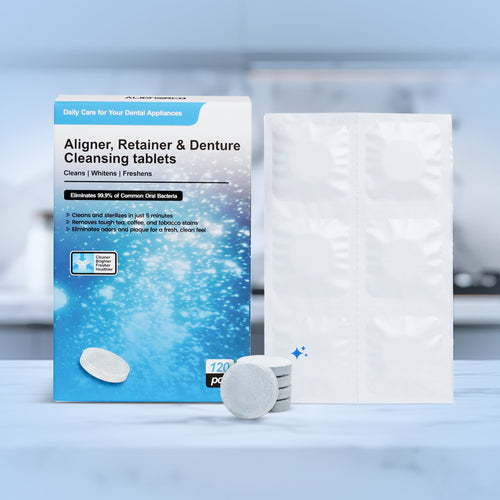 Cleansing Tablets For Aligners, Retainers & Dentures - 120 pcs.