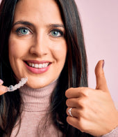 Immediate results with clear aligners